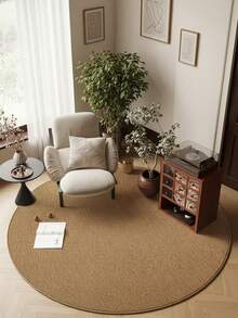 1pc Anti-Scratch Soft Gray Pineapple Plush Round Mat - Non-Slip, Durable Polyester Floor Mat, Suitable For Bedroom Or Living Room Decor, Holiday Gift, Bedroom Carpet, Comfortable Home Accessory, Modern Round Pad, Decorative Rug, Bedroom Decor, Small Rug, Carpet, Home Decor, Living Room Rug, Small Living Room Rug - Multicolor - View 2