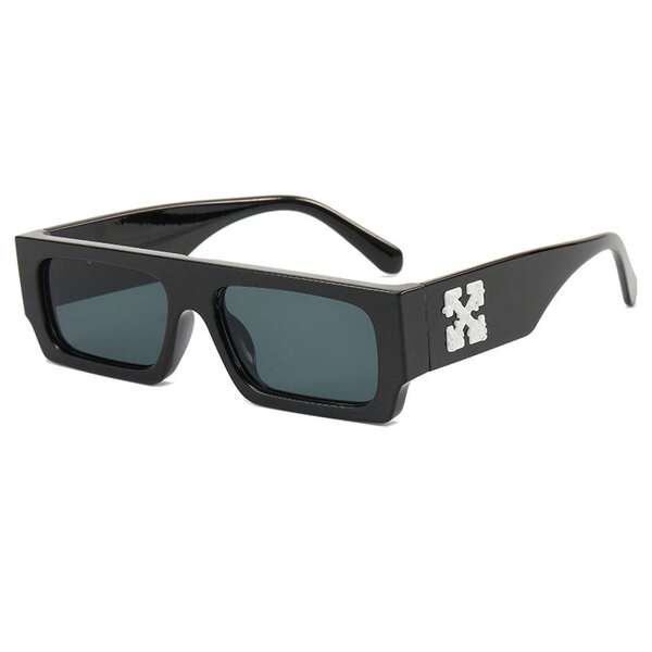 Gafas de sol negras con montura cuadrada y lentes planas, accesorios con diseño de copo de nieve, estilo europeo y americano, UV400, 2021