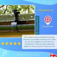 2 X Blk Small Mini Shed Guttering Cket Clamp Adjustable - No Tools Required - B - View 5