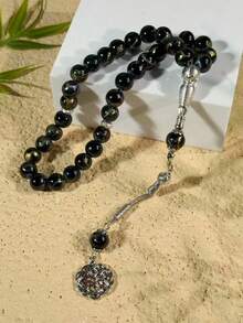 1串33颗10毫米中国结吊坠念珠，奢华时尚手链，适合斋月、开斋节、圣诞节礼物 - 彩色 - 查看 10