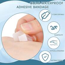 200/120/60/12 套装 - 透明防水创可贴，亲肤透气，超薄柔软PU材质 - 透明 - 查看 5