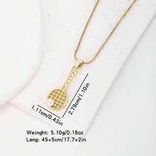 1 chiếc mặt dây chuyền hình quả bóng đá bằng đồng mạ vàng 18k đính đá Zirconia nhiều màu sắc, quà tặng trang sức cao cấp dành cho nữ, thiết kế tối giản. - Vàng - Xem 18