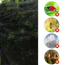 2pcs Large Fruit Tree Netting Bags, Bird Netting Cover With Zipper And Drawstring For Garden Vegetable Bush Protection (Black) - C - View 4