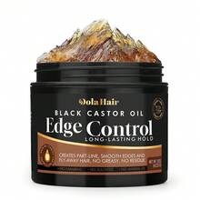 Dola Hair Gel giữ nếp tóc viền trán dầu thầu dầu đen, giữ nếp cực tốt cho tóc dày, công thức tạo kiểu không bong tróc và dưỡng ẩm, thành phần tự nhiên, phù hợp với tóc thường, 120g - Kiểm soát cạnh - Xem 7