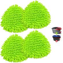 Mop Heads Replacements Compatible With O-Cedar Easy Wring 1-Tank System,Mop Replace Head For Dry/Wet Use,4 Pack Reusable Spin Mop Replacement Head,Washable Chenille Dust Mop Refills For Floor Cleaning - 4 cái - Xem 1