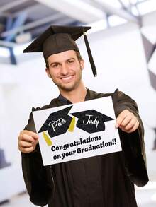 10 pièces Découpes en papier de toque de graduation noire et dorée brillante, taille de 5,7 pouces, convient pour la décoration de fête de graduation du lycée/université, comprend des découpes de gland noir, des confettis colorés, félicitations aux diplômés 2026, artisanat DIY de salle de classe, décoration de panneau d'affichage - multicolore - Voir 7