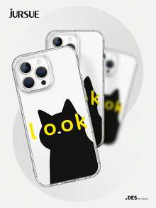 JURSUE Cute Kawaii Fashion Aesthetic Cartoon Funny Shockproof Protective Soft Phone Case Compatible With IPhone 17 16 15 14 13 12 11 Pro Max SE 2020 X XR XS Ip 8 7 Plus MZ50359 - Clear - View 5