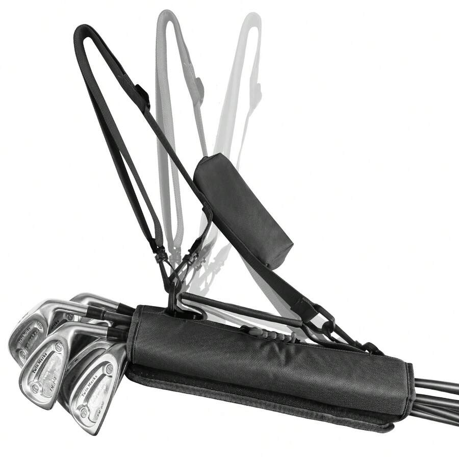 FINGER TEN 升级版迷你高尔夫球包，采用防翻盖设计，单只装，轻便耐用，小巧便携，可容纳 3-7 支球杆，适用于练习场、球场和训练场地。 - 黑色 - 查看 1