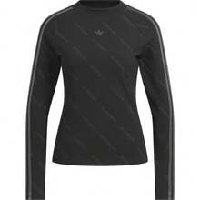 Adidas 阿迪达斯官方 Originals 女款印花修身休闲运动长袖T恤 KS6109 - 黑色 - 查看 7