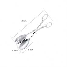 1 chiếc kẹp gắp salad bằng kim loại bạc, kẹp phục vụ bánh tự chọn sang trọng cho tiệc tùng, dụng cụ ăn uống đa năng. - Nhiều màu - Xem 8