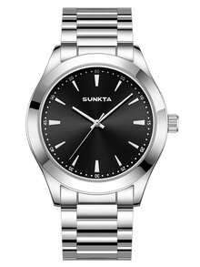 LIGE Men's Fashion Luxury Brand Watch Stainless Steel Strap Quartz Watch Minimalist And Elegant Water-Resistant For Daily Wear Men's Watch - Black - View 16