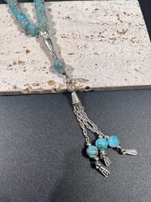 New Arrival Flower Bead Variety Styles Silver Tassel Glass Bracelet, Muslim Prayer Beads - Multicolor - View 2