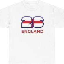 2026 World Cup Themed Tee _ Designed By Renowned Artist Samuel James And Featuring England - 白色 - 查看 1