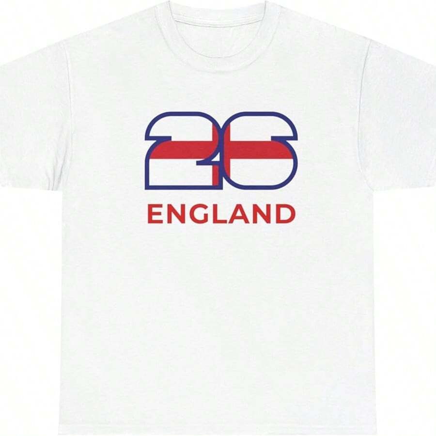 2026 World Cup Themed Tee _ Designed By Renowned Artist Samuel James And Featuring England - trắng - Xem 1