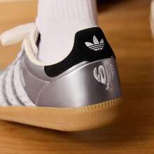 Adidas SAMBA JP Classic Valentine's Day Edition Glossy Sneakers - Silver - View 6