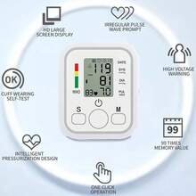 LÈRFM Digital Blood Pressure Monitor, Pulse Oximeter And Thermometer With Pulse And Vital Signs Monitoring, Two Operating Modes, Large LED Display - ALPS-GRAY - View 6