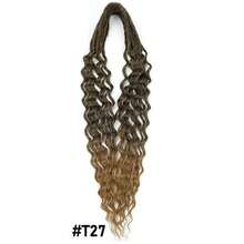 10根卷曲脏辫接发，24英寸合成钩编波浪脏辫，100%纯手工制作，双头脏辫，0.6厘米细宽，嬉皮风格脏辫，适合女性 - 彩色 - 查看 19