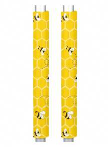 3件套春夏图案门把手套，防尘设计，柔软面料，防污，适用于冰箱、烤箱、微波炉等厨房电器，厨房装饰，冰箱把手保护套，家居装饰，趣味家居配件，家居爱好者必备，母亲节礼物，卧室装饰，花园装饰，厨房装饰，夏季，海滩，旅行必备，房间装饰，软萌可爱，毕业季礼物 - 彩色 - 查看 2