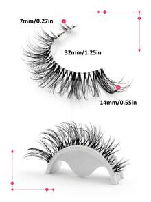 Rikuaild 5 Pairs Natural Look False Eyelashes - Transparent Band Natural Style Fake Lashes, Elongated Outer Corner Design For Natural Makeup Look - Reusable False Eyelashes, Suitable For Dates, Travel - Natural Lashes - View 3