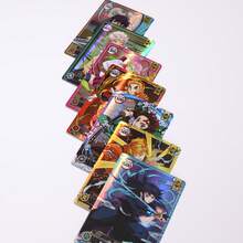 Tarjetas brillantes del elenco principal del Arco del Tren Mugen de D/Emon S/Layer - Tanjiro/Nezuko/Zenitsu/Inosuke Deluxe Coleccionable, compatible con álbum de almacenamiento, imprescindible para fans - Multicolor - Ver 7
