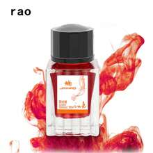 Alta calidad Jinhao 30ml varios colores pluma estilográfica de tinta embotellada de vidrio cartucho de recarga de tinta material de oficina escolar JPUX - Naranja brillante - Ver 4