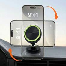 夜光磁性手机支架，金属球头多角度可调，强磁车载仪表盘支架，夜间可见，解放双手，兼容所有手机型号 - 彩色 - 查看 7