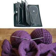 11pcs/Set Stainless Steel Round Knitting Crochet Hooks Set, 80cm Length, With Storage Bag, DIY Handcraft Tools - 80cm - View 10