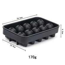 1pc 3D Skull Ice Hockey Mold, Silicone Flexible Ice Tray, Ice Cube Mold, Ice Cube Tray, Multi-Functional Household Chocolate Mold, Suitable For Freezer, Scary Skull Ice Hockey Maker, Easy To Demold, Can Be Used To Make Soft Drinks, Etc. - Black - View 5