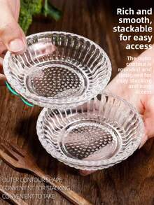 Glass Garlic Grater, Household Grinding Paste Dish, Ginger Garlic Grinder Tool, Seasoning Plate, Dipping Sauce Dish - Multicolor - View 5