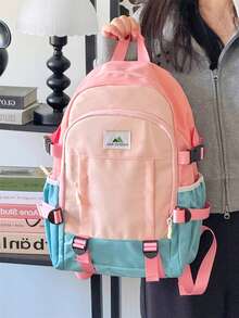 Dopamin-Farben süßer Bonbon Rucksack, multifunktionaler modischer Rucksack geeignet für Laptops und Tablets, leichter atmungsaktiver Rucksack, großer Kapazität Studentenrucksack, geeignet für Reisen, Universität/Highschool Schulanfang, Urlaub/Geburtstags Geschenk - Verschiedenfarbig - Übersicht 10