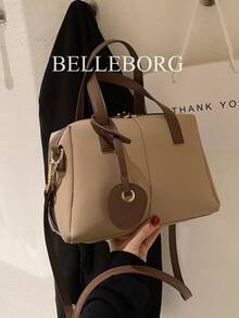 Women's Large Capacity Commuter Tote Bag - Khaki - View 2