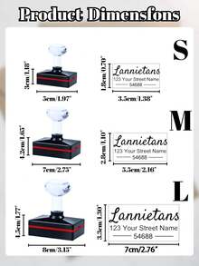 1Pc Custom Rectangle Text Stamp, Personalized Text Stamp, Customized Text Stamp, Picture Stamps Personalized, Diy Customized Stamp, Personalized Wedding Seal - Multicolor - View 3