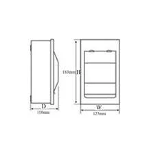 3 Module Metal Enclosure With Hinge Lid IP40 Empty Garage Consumer Unit - Multicolor - View 6