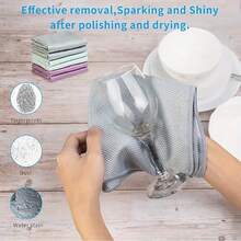 5/10/20pcs Ultra-Fine Microfiber Cleaning Cloths • Window Cleaning Cloths • Magic Cleaning Cloths • Fish Scale Towels • Lint-Free Cloths • Suitable For Glass, Kitchen, Countertops, Mirrors, Dishes, Drying Cloths, Cars • Glass Polishing Cloths - 混色10條 - 查看 5