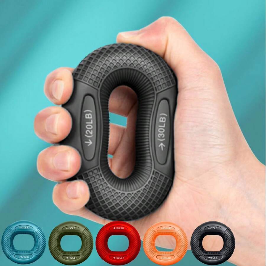1pc Silicone Hand Grip Strengthener, Finger Strength Trainer, Wrist Expander, Muscle Finger Stretcher, Wrist & Finger Force Trainer, Fitness Equipment - Multicolor - View 1