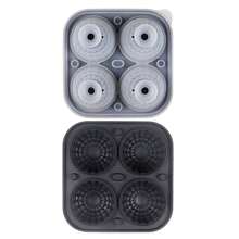 1 pieza Molde grande de silicona negra para cubitos de hielo en forma de esfera para whisky - Molde 3D para bolas de hielo con embudo, apto para bourbon, brandy, etc. - Regalo elegante de whisky para hombres, fiestas y bares - Puede contener cubitos de hielo - Multicolor - Ver 8