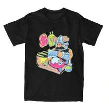 Senshi Anime Dungeon Meshi T-Shirt Beach Delicious In Dungeon Y2K T-Shirts Cotton Harajuku Tshirt For Adult Short Sleeves Tops (2) - 黑色 - 查看 1