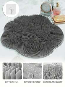 Shower Foot Scrubber - Foot Callus Remover, Unisex Foot Massage Mat, Relieves Foot Soreness, No Suction Cup Design, Foot Care Tool, Pedicure Tool, Body Care Tool, Shower Foot And Back Brush, Hands-Free Foot Massager + Hook, Octopus Suction Shower Foot Scrubber Pad - Cat Paw Shaped Foot Massage Mat - View 14