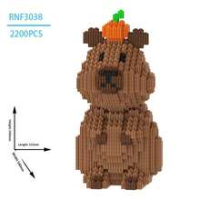 12153pcs Giant Capybara Building Blocks - Challenging Animal Series Construction Set, Creative Model Kit, ABS Puzzle Bricks Craft, Ideal For Halloween/Thanksgiving/Mother's Day/Christmas Gifts - Color - View 7