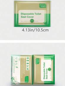 100-Piece Portable Toilet Seat Cover Paper, Suitable For Adults, Disposable Or Flushable, A Must-Have For Travel, Ideal For Airplanes, Road Trips, Camping, And Hotels. Can Be Placed In Toiletry Bags, Makeup Bags, Beach Bags, Vacation Bags, Backpacks, Travel Accessories, Summer Essentials, And Study Supplies. - View 4