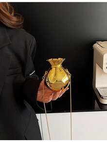 New Design Acrylic Bucket Bag For Women, Chain Crossbody Bag, Fashionable And Versatile With A High-End Feel, Small Bag - Gold - View 4