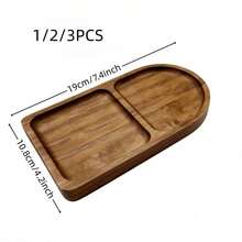 1pc Rosewood Coffee Tray, Food Tray, Snack Tray, Dessert Tray, Cake Tray, Suitable For Cafe, Restaurant, Living Room - 1pc Coffee and Snack Tray - View 11