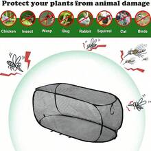 Lưới che phủ cây trồng trong vườn màu đen/xanh lá cây, có thể tái sử dụng, bảo vệ cây rau, cây con, lưới chắn lớn bền chắc, có đinh ghim, dùng cho vườn nhà, sân ngoài trời, bảo vệ rau quả, cây con, hoa khỏi động vật. - A - Xem 9