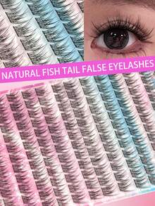 156片11-13毫米自然卷曲交叉柔软可重复使用假睫毛，适合日常佩戴、婚礼、约会、派对、音乐节和其他场合。 - 查看 2