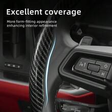 Hocasen For Segmented Carbon Fiber Steering Wheel Cover Sporty Style Non-Slip Comfortable Grip 2 Pieces/3 Pieces Set Options Quick-Install Design All-Season Compatibility For Tiguan/Golf/Polo/Passat/Jetta/ID.3/ID.4/Atlas/Teramont/Taos/T-Cross/Taigo/Touran/Multivan/Caddy/Amarok/Crafter/Transporter/Gol/Virtus/Voyage/Nivus/Touareg/ID.5/ID.7/ID. Buzz Black Blue Silver Red White - Sectional Carbon Fiber Steering Wheel Cover - View 5