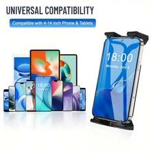 Heavy-Duty Car Cup Holder Tablet Stand – 15" Height Adjustable Mount For 6-12.9" Tablets & All Smartphones, Large 1.57" Clamp For Desk-Free Viewing In Office, Home & Travel - View 6