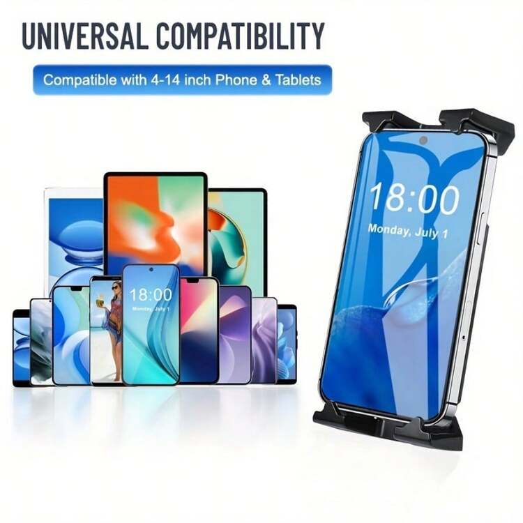 Giá đỡ máy tính bảng gắn vào khay đựng cốc trên xe hơi, chịu lực cao – Chiều cao có thể điều chỉnh 15 inch, phù hợp với máy tính bảng 6-12.9 inch và tất cả các loại điện thoại thông minh, kẹp lớn 1.57 inch giúp xem thoải mái mà không cần đặt trên bàn làm việc tại văn phòng, nhà và khi đi du lịch. - Xem 6