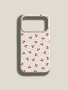 Cherry 1pc Fashionable Creative Cover Compatible With Apple 11/12/13/14/14Plus/15/15Plus/16/16Plus/17/17Pro - Multicolor - View 1