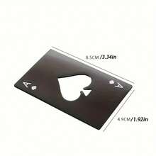 1件裝 Ace Of Spades 不鏽鋼開瓶器，多功能開瓶工具，適用於餐廳、廚房、家庭聚會、酒吧、飯店、派對，開瓶器配件，廚房配件 - 黑與白 - 查看 4