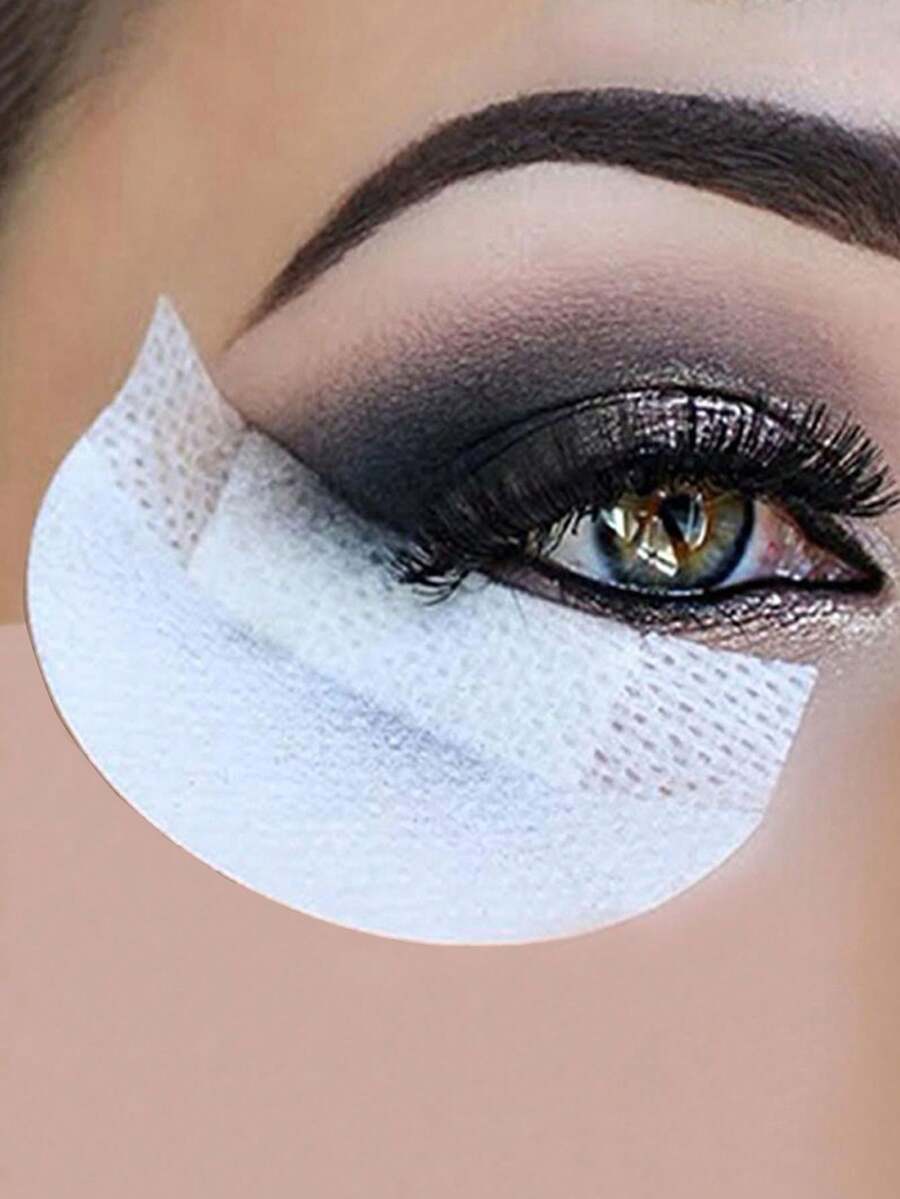 Eyeshadow Stickers, Makeup Isolation Stickers, Lint-Free Disposable Makeup Pads - White - View 1